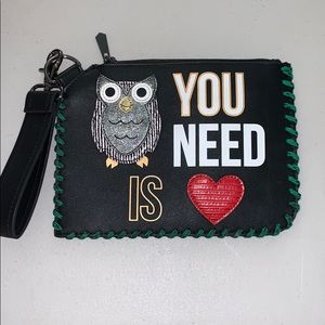 Sam Edelman Jesse Owl you need is love wristlet